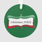 Noël Chat Humbug Photo Cercle Ornement (dos)