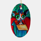 Noël Chat Kitty En Ornement Cadeau (Droite)