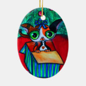 Noël Chat Kitty En Ornement Cadeau (Dos)