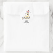 Noël Chaton/Chat Étiquette de adresse de vacances (Sac)