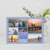 Noël Cheer Périwinkle Carte photo de vacances (Debout devant)