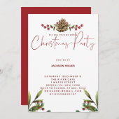 Noël Cherry Fête Invitation (Devant / Derrière)