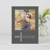 Noël chic minimaliste | Carte photo gris (Debout devant)