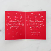 Noël Chic Script moderne Cool Rouge Carte de vacan (Intérieur)