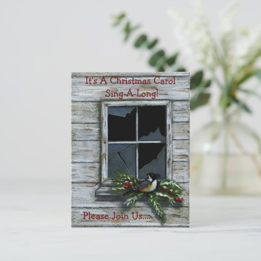 NOËL : CHICKADEE : INVITATION (Debout devant)