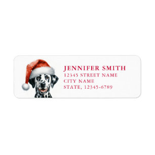 Noël Chien dalmate Retourner l'adresse Étiquettes