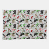 Noël Chih Tzu Chiens Serviette de cuisine (Horizontal)