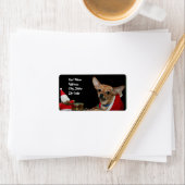 Noël Chihuahua étiquettes de adresse (En situation)