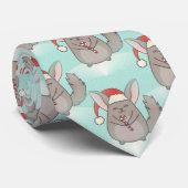 noël chinchillas xmas homme hommes cravate (Roulé)
