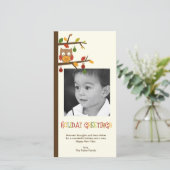 Noël Chouette Carte photo de vacances (Debout devant)