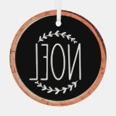 Noel Christmas Holiday Glas Ornament (Achterkant)