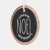 Noel Christmas Holiday Glas Ornament (Voorkant links)
