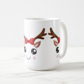 Noël classique Mug Cute Reindeer (Devant droit)
