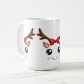 Noël classique Mug Cute Reindeer (Devant gauche)