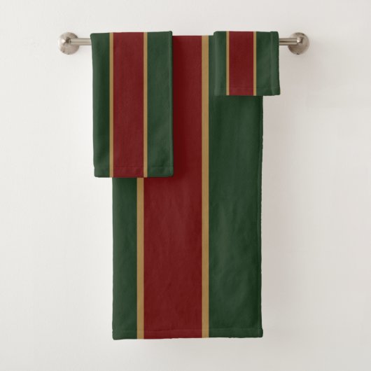Noël Classique Vert Et Rouge Avec Garniture Dorée (En situation)