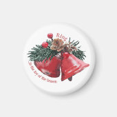 Noël cloches Magnet de vacances - Anneau dans la j (Devant)