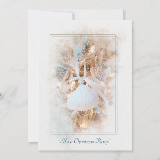 Noël Coastal thème fête invitation (Devant)