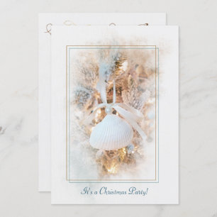 Noël Coastal thème fête invitation