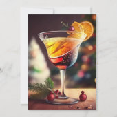 Noël Cocktails fêtes Invitation (Dos)
