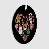 Noël Coeur Amour Icônes Fêtes Noël Père Noël (devant)