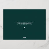 Noël Collage VRAI FOIL Carte photo de vacances (Verso)