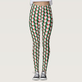 Noël coloré père Noël visage leggings (Devant)