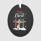 Noël Commence Avec Christ Snowman Christian (devant)