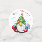 Noël Confetti Joyeux Gnomes de fête avec cadeaux (Petit recto)