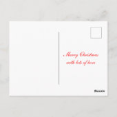 Noël confetti or blanc rouge photo carte postale (Dos)