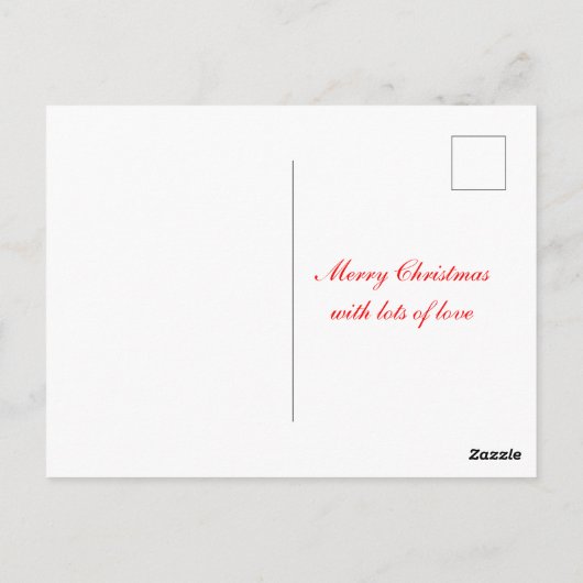 Noël confetti or vert photo rouge carte postale (Dos)