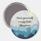 Noël confortable souhaite le rétro aimant de (Recto/Verso)