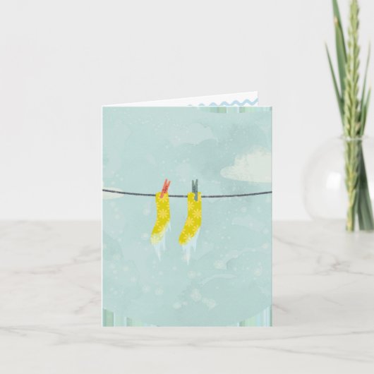 Noël congelé cogne le carte pour notes (Devant)