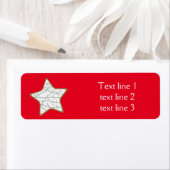 Noël Cookie Star Fête Étiquettes de adresse (En situation)