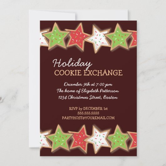 Noël Cookie Swap Invitation de vacances (Devant)
