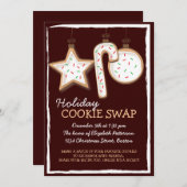 Noël Cookie Swap Invitation de vacances (Devant / Derrière)