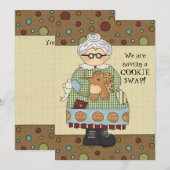 Noël Cookie Swap Invitation de vacances (Devant / Derrière)