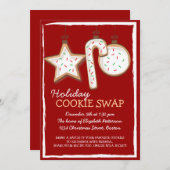 Noël Cookie Swap Invitation de vacances (Devant / Derrière)