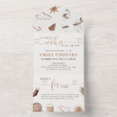 Noël Cosy Livres pour bébé Tout en un invitation (À l'intérieur)