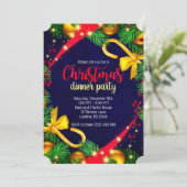 Noël Couleurs Diner Party Billetterie Invitation (Debout devant)