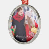 Noël Couple Photo Ornement Année WS (Gauche)