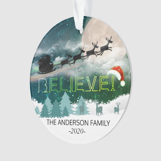 Noël CROYER Reindeer Sleigh Santa Hat Photo (devant)