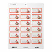 Noël Cute Chat Étiquettes de adresse (Feuille entière)