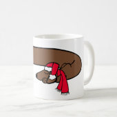Noël Dachshund Dormir Mug (Devant droit)