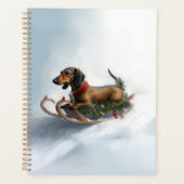 Noël Dachshund neige hiver (Devant)