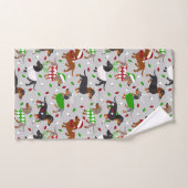Noël Dachshund Tous les manteaux (Serviette à main)