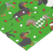 Noël Dachshund Tous les manteaux Nappe (Angle)