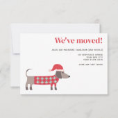 Noël Dachsund Chien Moving Faire-part (Devant)