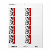 Noël Damas Étiquettes de adresse - (Feuille entière)
