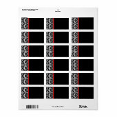 Noël Damas Étiquettes de adresse - (Feuille entière)