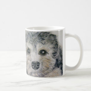 Noël d'anniversaire de tasse d'art de chiot de